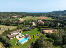 villa for let la pinette st tropez birdview